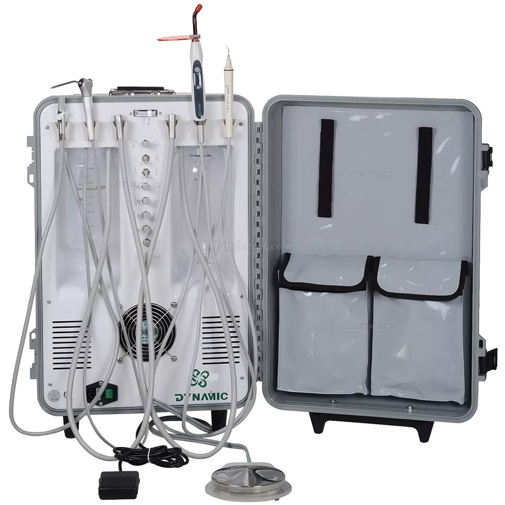 Dynamic® DU893 Portable Dental Unit With Air Compressor Ultrasonic Scaler LED Curing Light